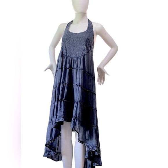 Solitaire blue  denim boho dress. - Picture 1 of 5